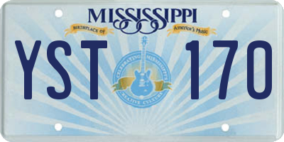 MS license plate YST170