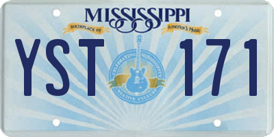 MS license plate YST171