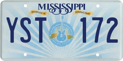 MS license plate YST172