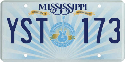 MS license plate YST173