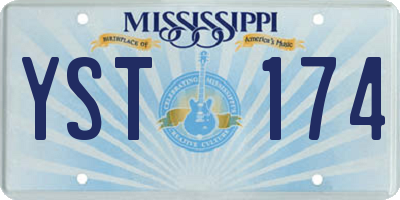 MS license plate YST174