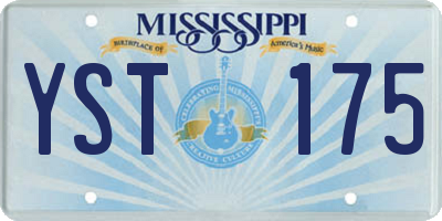 MS license plate YST175