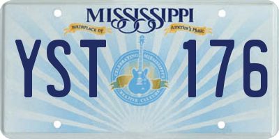 MS license plate YST176