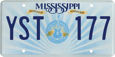 MS license plate YST177