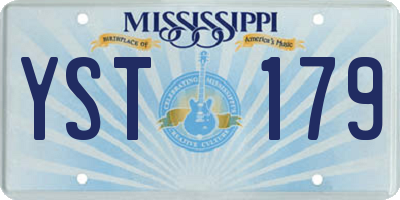 MS license plate YST179