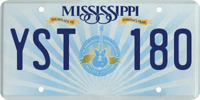 MS license plate YST180