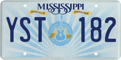 MS license plate YST182