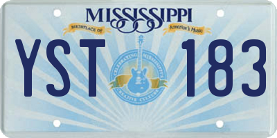 MS license plate YST183