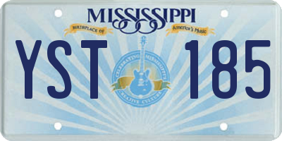 MS license plate YST185