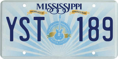 MS license plate YST189