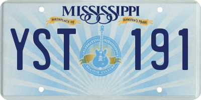MS license plate YST191