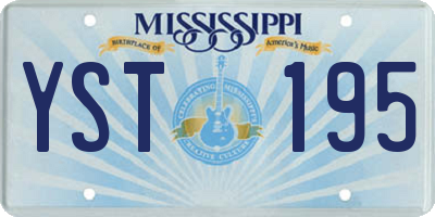 MS license plate YST195