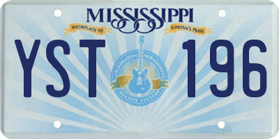 MS license plate YST196