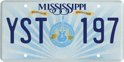 MS license plate YST197