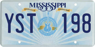 MS license plate YST198