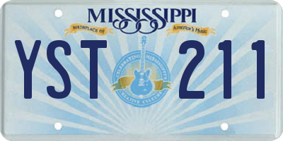 MS license plate YST211