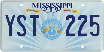 MS license plate YST225