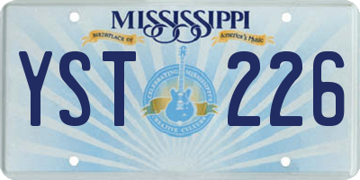 MS license plate YST226