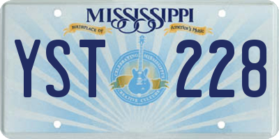 MS license plate YST228