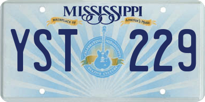 MS license plate YST229