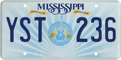MS license plate YST236