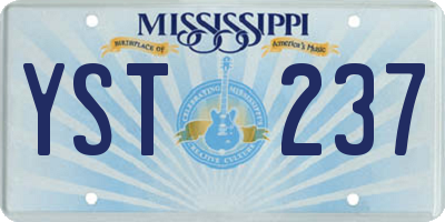 MS license plate YST237