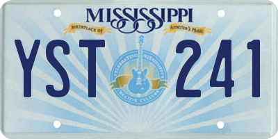 MS license plate YST241