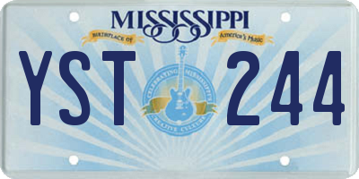 MS license plate YST244