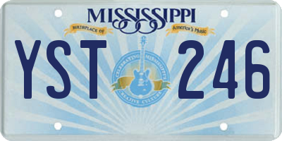MS license plate YST246