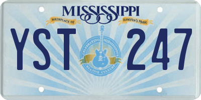 MS license plate YST247