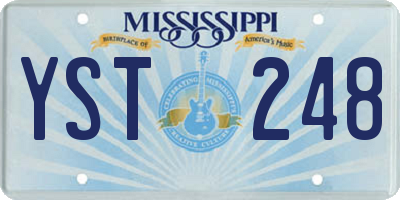 MS license plate YST248
