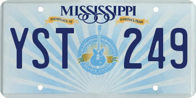 MS license plate YST249