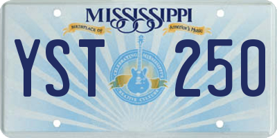 MS license plate YST250