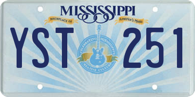 MS license plate YST251