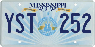 MS license plate YST252