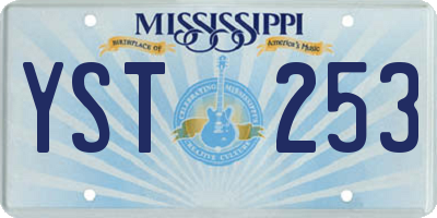 MS license plate YST253