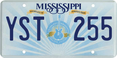 MS license plate YST255