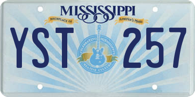 MS license plate YST257
