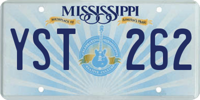 MS license plate YST262