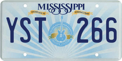 MS license plate YST266