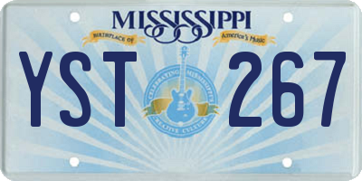 MS license plate YST267
