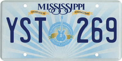 MS license plate YST269