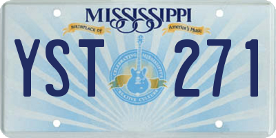 MS license plate YST271