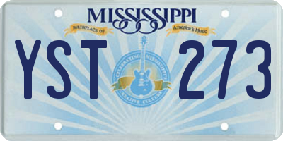 MS license plate YST273