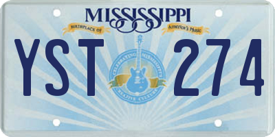 MS license plate YST274