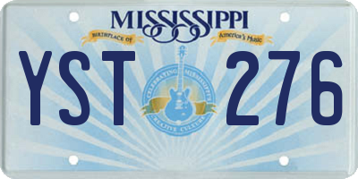 MS license plate YST276