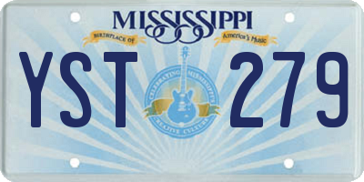 MS license plate YST279