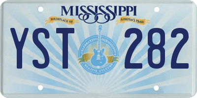MS license plate YST282