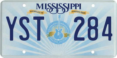 MS license plate YST284