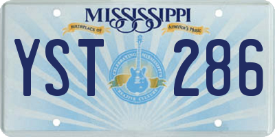 MS license plate YST286